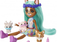 enchantimals hlk86 set de joc "prieteni-bebeluș corgi kritsia și shuo"