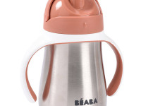 beaba cana inox cu pai "terracotta" 250 ml. (8 m.+) b913587