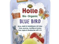 holle bio organic Пюре "blue bird"  яблоко, груша, черника и овсянка (6 м.+) 100 гр.
