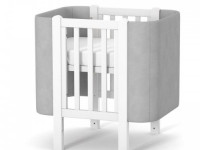 veres 05.3.1.212.17 patuț pentru copii ЛД5 monaco velour (alb/gri)