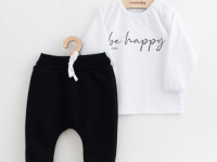 new baby 52089 costum 2 un (pantaloni+tricou) be happy 74cm (6-9luni)