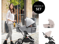 hauck cărucior 2 în 1 vision x set black melange beige