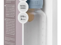 bibs biberon din plastic anticolic cu tetina din latex (270 ml.) baby blue