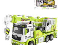 96698 camion metalic cu macara, muzică și lumină (verde)