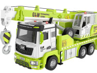96698 camion metalic cu macara, muzică și lumină (verde)