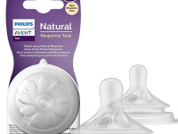 avent scy966/02 tetina din silicon "natural" (6 m+) 2 buc. 