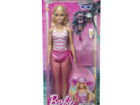 barbie hpl73 set de joc barbie "plimbare pe plajă"