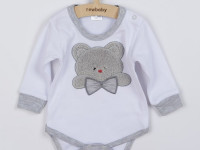 new baby 32556 body cu mânecă lungă "honey bear 3d" m. 74 (6-9 luni)