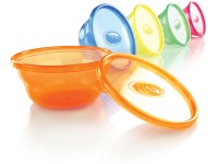 nuby id91164 set de containere-farfurii cu capace (6х300 ml.)