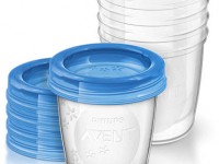  avent scf619/05 containere pentru depozitarea laptelui matern cu capac (180 ml.) 5 buc.