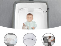 kinderkraft patut-leagăn neste dark grey