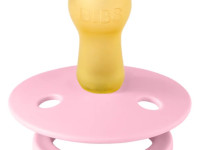 bibs Пустышка круглая латексная color (0-6 м.) baby pink