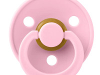 bibs suzeta rotunda din latex color (0-6 luni) baby pink