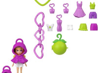 polly pocket jkr46 păpușă breloc cu accesorii (7,5 cm) &icirc;n sort.