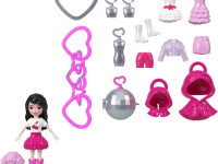 polly pocket jkr46 păpușă breloc cu accesorii (7,5 cm) &icirc;n sort.