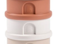 beaba 6685 recipiente pentru lapte praf (4 camere) cotton/teracotă