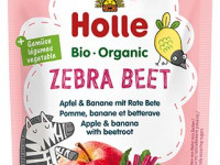 holle bio organic "zebra beet" piure de mere, banane, sfecla (6 luni+) 100 gr.