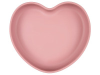 canpol 80/309 Силиконовая тарелка на присоске "Сердце" (розовый)