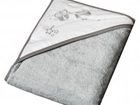 tega baby prosop cu glugă "bufniţă" so-007 (100х100 cm.) gri