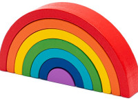 baby mix 57337 set din lemn montessori "curcubeu" 