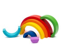 baby mix 57337 set din lemn montessori "curcubeu" 