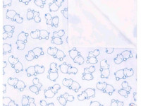 new baby 40471 Пеленка фланель непромокаемая "Бегемот" ( (57 x 47 см)