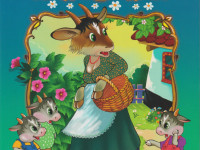 carte carton. citim pe silabe. "capra cu trei iezi" (ro)