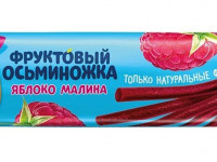 ФрутоНяня bucăți de fructe din mere și zmeură "Осьминожки" 16 gr. (12 m+)