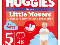 huggies chilotei little movers boy 5 (13-17 kg.) 48 buc.