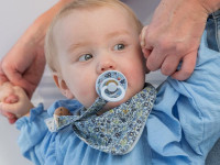 bibs Пустышка круглая латексная "colour liberty" chamomile lawn & baby blue (0-6 м.) 2 шт.
