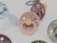 bibs Пустышка круглая латексная "colour liberty" chamomile lawn & baby blue (0-6 м.) 2 шт.