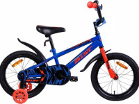 bicicleta "aist pluto 16" albastru\portocaliu