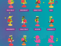 bob snail bomboane naturale "mere-pere" cu o jucărie (20 gr.) in sort.