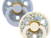 bibs suzeta rotunda din latex "colour liberty"eloise & dusty blue mix (0-6 luni) 2 buc.