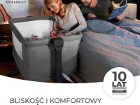 kinderkraft patut-leagăn neste dark grey