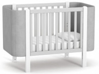 veres 05.3.1.212.17 patuț pentru copii ЛД5 monaco velour (alb/gri)