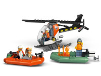 lego city 60504 constructor "barcă de salvare și elicopter al pazei de coastă" (742 el.)