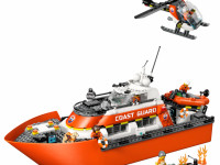 lego city 60504 constructor "barcă de salvare și elicopter al pazei de coastă" (742 el.)
