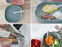 beaba 4256 set de masa din silicon (4 piese) eucalipt/roz