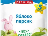 bebi premium Пюре яблоко-персик (5 м+) 90 гр.