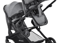 hauck carucior pentru gemeni 2in1 atlantic twin melange grey